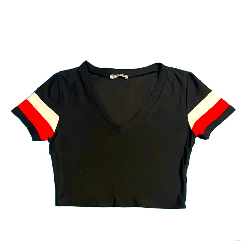 Black Fitted Crop Top